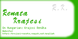 renata krajcsi business card